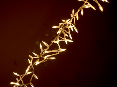 Indoor Christmas lights bring cheer all year `round.