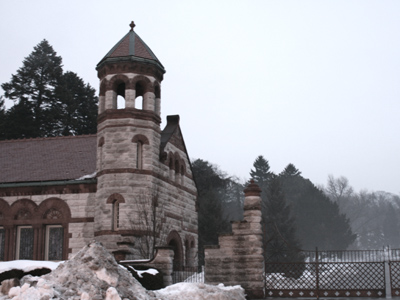 With melting snow came thick fog.