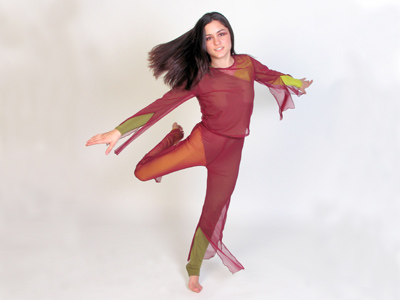 Putting her foot down.