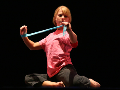 Rehearsing for tomorrow night`s performance.