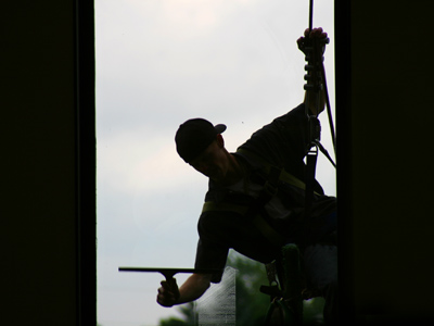 We clean the windows once a year whether they need it or not.