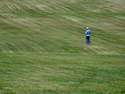 Outstanding in her field.