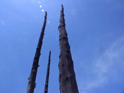 An ancient village by the Great Miami River is built around these posts aligned to indicate the solstice (TODAY!).