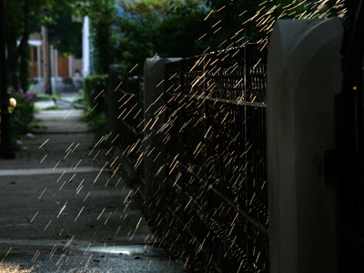 Portable rain shower.