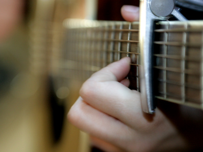 You can`t see it, but there was drumming as well as strumming.