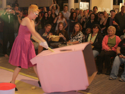 Performance artist in downtown Dayton.