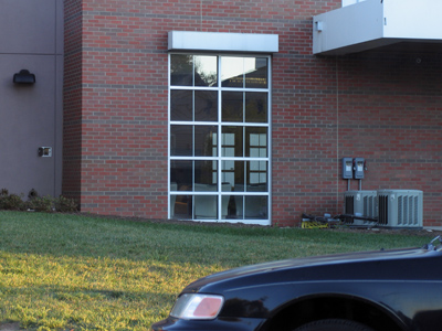 My classroom seen from my car.