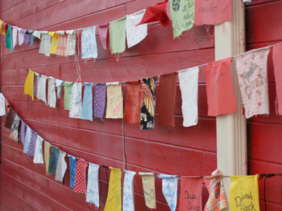 Banners with a strange device.