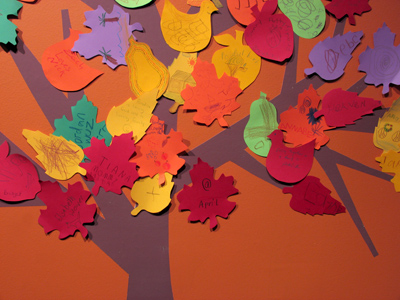 Fall is on the wall.