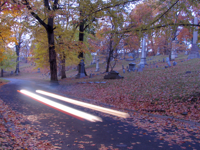 Ghosts in the graveyard.