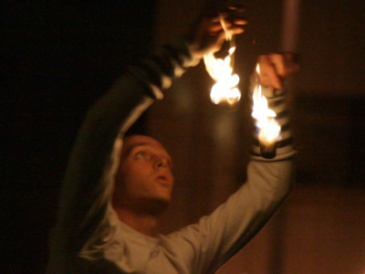 Maybe fire juggling will become a holiday tradition.
