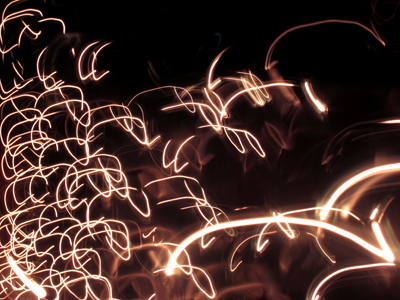 Christmas lights . . . during an earthquake.