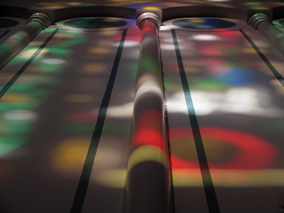 Needless to say, there`s stained glass opposite this wall.