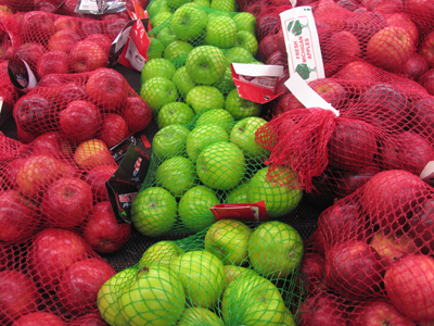 Always bananas, sometimes oranges, never apples.