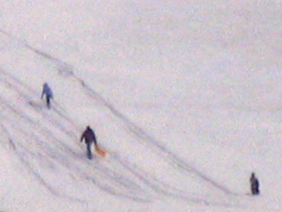 The water just refroze once it hit the ground.