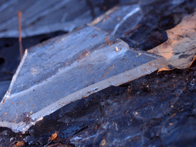 Hovering above the restaurant.