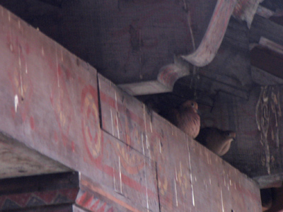 Doves in the rafters.