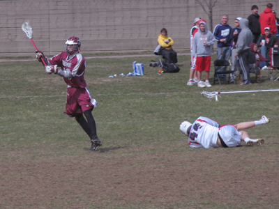 When you`ve lost the guy you`re defending and he`s about to score, the best thing to do is fall on the ground.