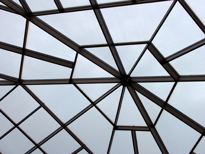 High above the Gothic Cloister at the Dayton Art Institute.