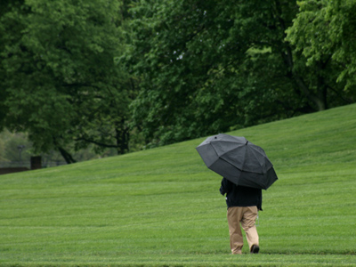 It rained today.  And then it rained.  After that, it rained.