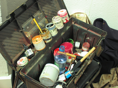 A painter`s toolbox.