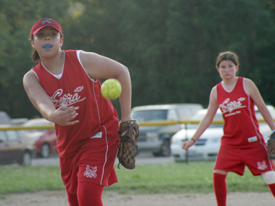 A softball really isn`t very soft.