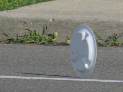 Self-propelled plastic plate.