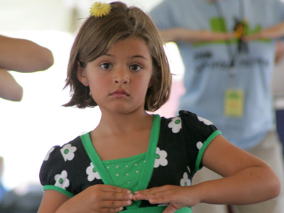 Learning to dance the hula.