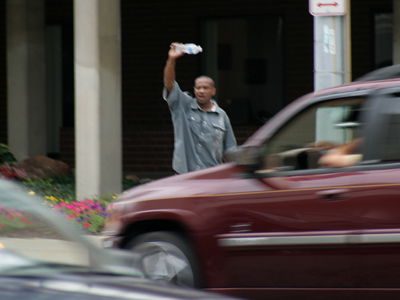 I bought a bottle of water even though I wasn`t thirsty.