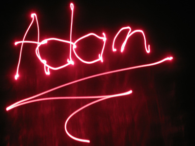 A laser pointer is much more precise than a flashlight (see April 23, 2006).