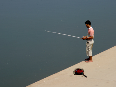 Down by the riverside.