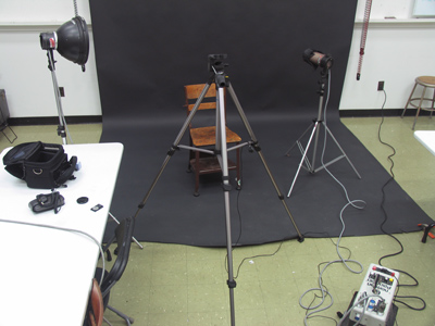 Here`s all you need to do these exercises.  Don`t trip on the cords.