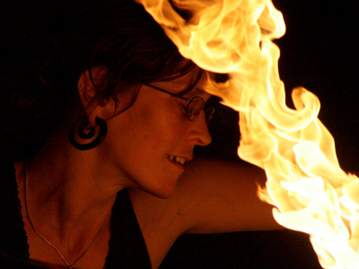 Part of my long-running series of people on fire (see March 20 and September 19, 2006, September 14 and November 23, 2007, and May 16 and August 14, 2008).