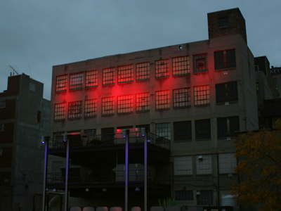 Not the glow of sunrise.