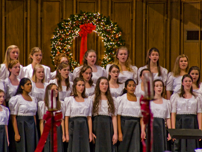 I like this concert because I get to sing too, very loudly, with trumpets in one ear and a pipe organ in the other.