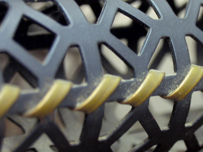 Sixties` braided metal lamp base.