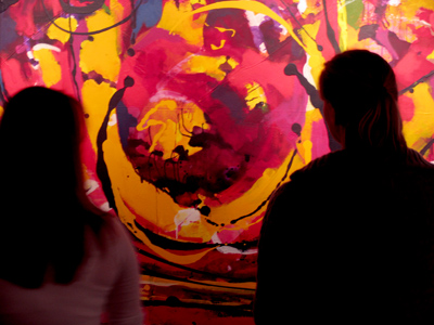 Face to face with art.