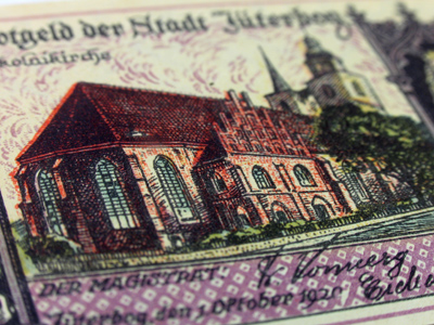 German notgeld, or emergency currency, used between the world wars when inflation was out of control.