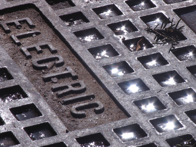 Each little puddle shines as if it was . . . electric.