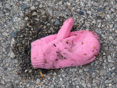 Not Mary`s pink glove.