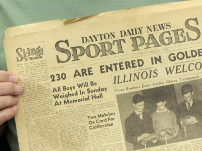 Si Burick`s sports column from February 2, 1937.