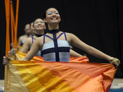 More significant than ordinary games played with balls or bats, color guard routines have meaningful themes, such as self-acceptance, environmentalism and civil rights.