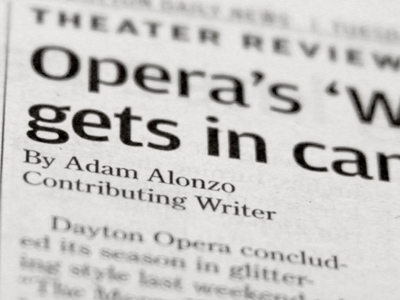 Did you see today`s paper?  Am I better at writing or at photography?  CAREFUL how you answer.