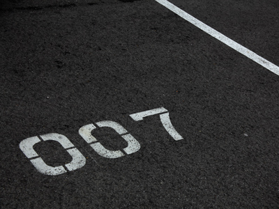 Where I park my Aston Martin V12 (with wings, rockets and lasers).