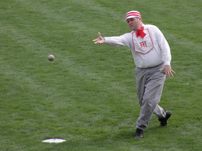In the 1860s, baseball was played by polite gentlemen who called each other `Sir.`