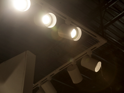 Scenes from a gallery, looking up.