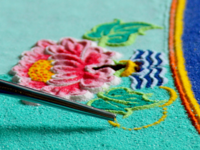 Buddhist mandalas exist in different styles or themes.  This one represents peace -- between people, between religions, and between mankind and the environment.