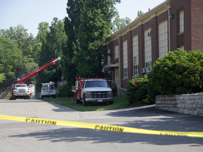 They`re preparing to demolish the old, smelly, leaky, dirty photography building.  Can you tell I`m not sorry?