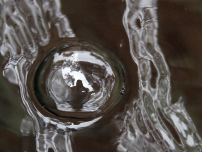 Self Portrait in a Bubble -- a metaphor for the brevity of my existence.