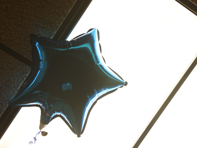 Remnants of last night`s alumni party.